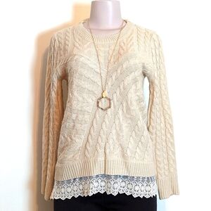 Ivory Cable Knit Sweater